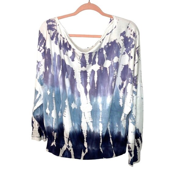 Young Fabulous & Broke Tie Dye Top Womens Size Medium M Rayon Spandex Dolman - Picture 2 of 9